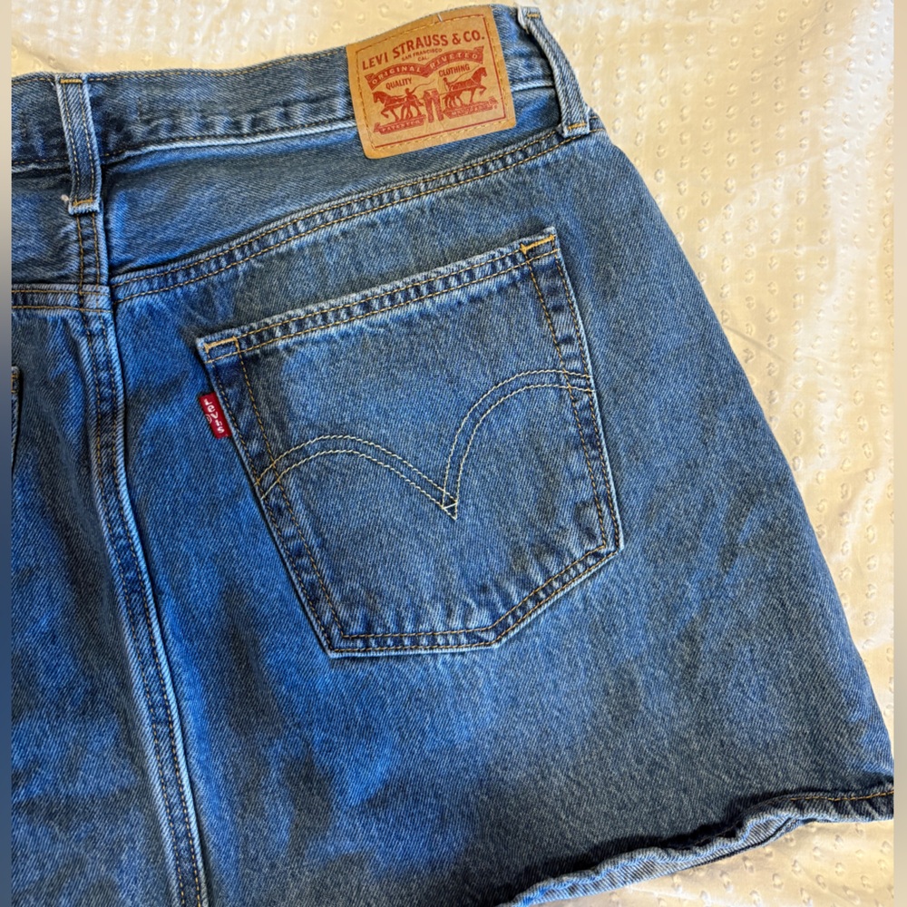 Levi's Blue Denim Mini Skirt